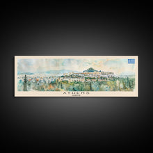 Load image into Gallery viewer, Athens Greece Travel Art, City Art, Framed Canvas Print or Metal Wall Art, Europe Travel Poster, Panoramic Wall Art, Extra Wide Wall Art
