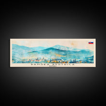 Load image into Gallery viewer, Banska Bystrica Wall Art, Panoramic Travel Poster, Panoramic Framed Canvas Print, City Wall Art, Wall Hanging Home Decor, Travel Art