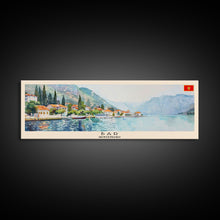 Load image into Gallery viewer, Bar Montenegro Travel Print Wall Art, Panoramic City Art, Travel Art, Wall Decor, Vacation Gift, Framed Canvas Print Or Metal Art