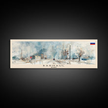 Load image into Gallery viewer, Barnaul Russia Wall Art, Panoramic Travel Poster, Panoramic Framed Canvas Print, City Wall Art, Wall Hanging Home Decor, Travel Art