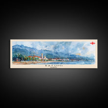 Load image into Gallery viewer, Batumi Georgia Wall Art, Panoramic Travel Poster, Panoramic Framed Canvas Print, City Wall Art, Wall Hanging Home Decor, Travel Art