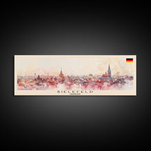 Load image into Gallery viewer, Bielefeld Germany Travel Print Wall Art, Panoramic City Art, Travel Art, Wall Decor, Vacation Gift, Framed Canvas Print Or Metal Art