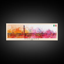 Carregar imagem no visualizador da galeria, Bologna Italy Wall Art, Panoramic Travel Poster, Panoramic Framed Canvas Print, City Wall Art, Wall Hanging Home Decor, Travel Art