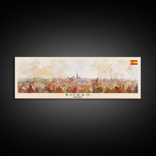 Load image into Gallery viewer, Bordeaux France Panoramic Travel Poster, Framed Canvas Print or Metal Wall Art, Travel Art, Home Decor, Panoramic Painting, Midcentury Art