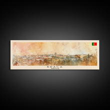 Load image into Gallery viewer, Braga Portugal Travel Art, City Art, Framed Canvas Print or Metal Wall Art, Europe Travel Poster, Panoramic Wall Art, Extra Wide Wall Art