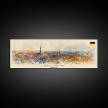 Load image into Gallery viewer, Bremen Germany Wall Art, Panoramic Travel Poster, Panoramic Framed Canvas Print, City Wall Art, Wall Hanging Home Decor, Travel Art