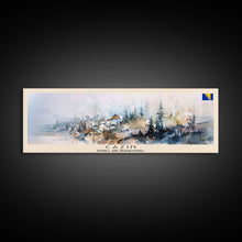 Cargar imagen en el visor de la galería, Cazin Bosnia Travel Art, City Art, Framed Canvas Print or Metal Wall Art, Europe Travel Poster, Panoramic Wall Art, Extra Wide Wall Art