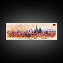 Carregar imagem no visualizador da galeria, Frankfurt Germany Travel Print Wall Art, Panoramic City Art, Travel Art, Wall Decor, Vacation Gift, Framed Canvas Print Or Metal Art