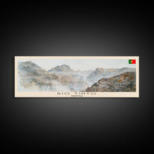 Load image into Gallery viewer, Rio Tinto Panoramic Travel Poster, Framed Canvas Print or Metal Wall Art, Travel Art, Home Decor, Panoramic Painting, Midcentury Art
