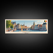 Carregar imagem no visualizador da galeria, Aalst Belgium Travel Print Wall Art, Panoramic City Art, Travel Art, Wall Decor, Vacation Gift, Framed Canvas Print Or Metal Art