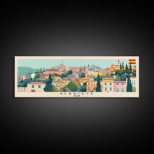 Carregar imagem no visualizador da galeria, Albacete Spain Travel Print Wall Art, Panoramic City Art, Travel Art, Wall Decor, Vacation Gift, Framed Canvas Print Or Metal Art