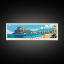 Carregar imagem no visualizador da galeria, Alicante Spain Travel Print Wall Art, Panoramic City Art, Travel Art, Wall Decor, Vacation Gift, Framed Canvas Print Or Metal Art
