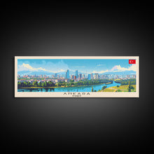 Load image into Gallery viewer, Ankara Turkey Travel Print Wall Art, Panoramic City Art, Travel Art, Wall Decor, Vacation Gift, Framed Canvas Print Or Metal Art