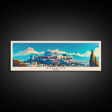 Load image into Gallery viewer, Athens Greece Travel Art, City Art, Framed Canvas Print or Metal Wall Art, Europe Travel Poster, Panoramic Wall Art, Extra Wide Wall Art