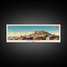 Carregar imagem no visualizador da galeria, Badajoz Spain Wall Art, Panoramic Travel Poster, Panoramic Framed Canvas Print, City Wall Art, Wall Hanging Home Decor, Travel Art