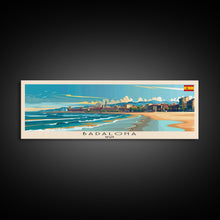 Carregar imagem no visualizador da galeria, Badalona Spain Travel Print Wall Art, Panoramic City Art, Travel Art, Wall Decor, Vacation Gift, Framed Canvas Print Or Metal Art