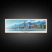 Load image into Gallery viewer, Batumi Georgia Wall Art, Panoramic Travel Poster, Panoramic Framed Canvas Print, City Wall Art, Wall Hanging Home Decor, Travel Art