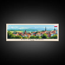Load image into Gallery viewer, Bielsko Biala Poland Travel Art, City Art, Framed Canvas Print or Metal Wall Art, Europe Travel Poster, Panoramic Wall Art, Extra Wide Wall Art