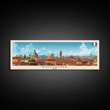 Carregar imagem no visualizador da galeria, Bologna Italy Wall Art, Panoramic Travel Poster, Panoramic Framed Canvas Print, City Wall Art, Wall Hanging Home Decor, Travel Art