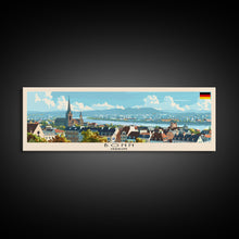 Load image into Gallery viewer, Bonn Germany Travel Print Wall Art, Panoramic City Art, Travel Art, Wall Decor, Vacation Gift, Framed Canvas Print Or Metal Art