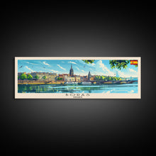 Load image into Gallery viewer, Borås Sweden Travel Art, City Art, Framed Canvas Print or Metal Wall Art, Europe Travel Poster, Panoramic Wall Art, Extra Wide Wall Art