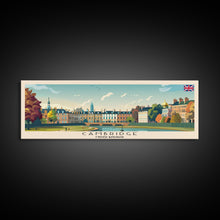Carregar imagem no visualizador da galeria, Cambridge United Kingdom Travel Print Wall Art, Panoramic City Art, Travel Art, Wall Decor, Vacation Gift, Framed Canvas Print Or Metal Art