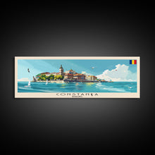 Cargar imagen en el visor de la galería, Constana Romania Wall Art, Panoramic Travel Poster, Panoramic Framed Canvas Print, City Wall Art, Wall Hanging Home Decor, Travel Art