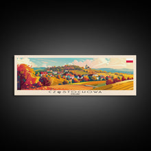 Load image into Gallery viewer, Czestochowa Poland Travel Art, City Art, Framed Canvas Print or Metal Wall Art, Europe Travel Poster, Panoramic Wall Art, Extra Wide Wall Art