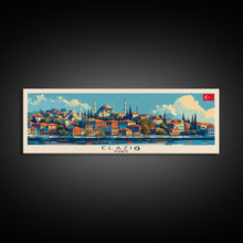 Load image into Gallery viewer, Elazig Turkey Wall Art, Panoramic Travel Poster, Panoramic Framed Canvas Print, City Wall Art, Wall Hanging Home Decor, Travel Art