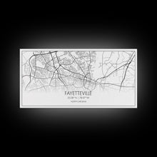 Load image into Gallery viewer, Fayetteville Street Map, North Carolina Map, Map Art, Minimalist Art, Wall Art, Canvas Art, Gift For Parents, Girls Room Décor, Cabin Décor