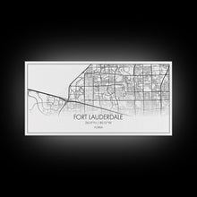 Load image into Gallery viewer, Fort Lauderdale Map, Florida Map, Map Art, Minimalist Art, Wall Art, Canvas Art, Gift For Newlyweds, Boys Room, Billiard Room Décor, Prints