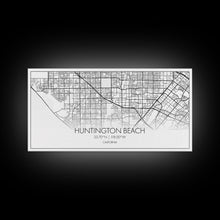 Cargar imagen en el visor de la galería, Huntington Beach City Map, California Map, Map Art, Modern Art, Wall Art, Canvas Art, Coastal Wall Art, Ocean Wall Art, Travel Gifts For Men