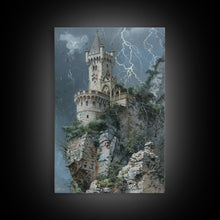 Load image into Gallery viewer, Ghostly Forest Path, Halloween Art, Spooky Wall Decor, Framed Canvas Print, Creepy Art, Halloween Wall Decor, Seasonal Wall Art