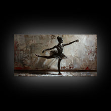 Load image into Gallery viewer, Ghostly Ballerina Framed Canvas Print, Halloween Decor, Spooky Vibes Wall Art