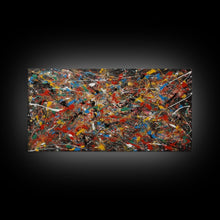 Cargar imagen en el visor de la galería, Cool Wall Art, Abstract Canvas Print, Modern Wall Decor, Jackson Pollock Style Wall Art, Abstract Decor, Abstract Expressionism