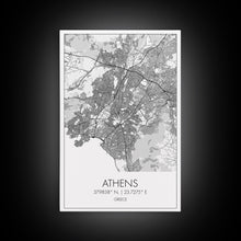 Load image into Gallery viewer, Athens Street Map, Greece Map, Travel Wall Art, Friendship Gift, Bedroom Art, Minimalist Art, Wall Art, Canvas Print, Canvas Wall Art