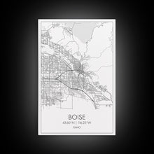 Load image into Gallery viewer, Boise Street Map, Idaho Map, City Map Art, Modern Wall Art, Wall Art, Canvas Print, Canvas Wall Art, Home Décor Wall Art, Travel Print