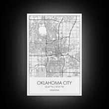 Load image into Gallery viewer, Oklahoma City Street Map, Oklahoma Map, City Map Art, Modern Art, Wall Art, Canvas Print, Bedroom Prints, Anniversary Gift, Travel Wall Art