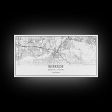 Load image into Gallery viewer, Riverside City Map, California Art, Map Print, Minimalist Wall Art, Wall Art, Canvas Art, Panoramic Wall Art, Gift For Graduation, Room Art