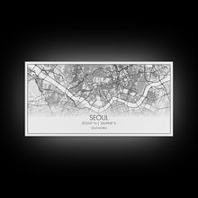 Load image into Gallery viewer, Seoul City Map, South Korea Art, Map Print, Modern Wall Art, Wall Art, Canvas Art, Thank You Gift, College Dorm Décor, Panoramic Art