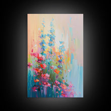 Load image into Gallery viewer, Delicate Blossoms in Springtime - Framed Canvas Print, Elegant Living Room Art, Soft Bedroom Decor, Pastel Flower Art, Wall Art