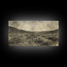 Carregar imagem no visualizador da galeria, Expansive Desert Landscape with Rolling Hills Framed Canvas Print for Farmhouse Bedroom Wall Art Rustic Home Decoration, Scenic Nature Scene