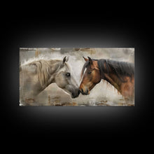 Load image into Gallery viewer, Cowboy Riding in Desert Landscape, Framed Canvas Print for Rustic Living Room Decor, Western Art for Home and Bedroom Decoration