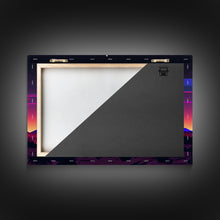 Load image into Gallery viewer, Desert Full Moon Silhouette Fox Purple Wall Art Print, Wall Decor, Wall Poster, Fine Art Print