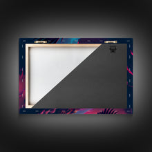 Carregar imagem no visualizador da galeria, Bald eagle in flight, vaporwave aesthetic art, eagle against a pastel sunset sky, framed canvas art, framed print