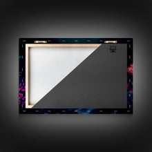 Load image into Gallery viewer, Coral Reef art, synthwave aesthetic ocean art, framed canvas art, framed wall art canvas print