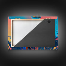 Load image into Gallery viewer, Birds of Paradise, Tropical Blue Parrot, Framed canvas print, beautiful wall art for vacation home