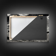 Load image into Gallery viewer, Black and White Photo Of a Barn and Hay Bail, Liminal Art, Country Decor, Farmhouse Style Art, Canvas Print