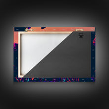 Load image into Gallery viewer, Beautiful butterfly art, vaporwave aesthetic pastel art, framed canvas print