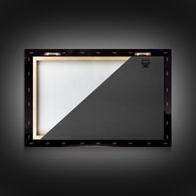 Load image into Gallery viewer, Black and white Watercolor of a starry night sky over a pine forest, framed canvas print